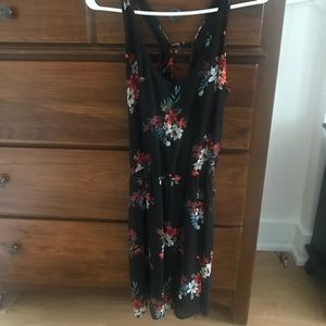 Black Floral Hollister Dress